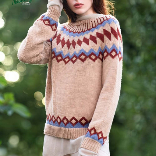 Nordic Colourwork Sweater Knitting Pattern (N1774)-Needlecraft Patterns-Wentworth Distributors-Printed Pattern – Posted-Wild & Woolly Yarns