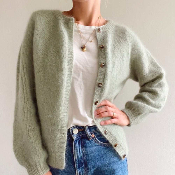 Novice Cardigan Mohair Edition Knitting Pattern PetiteKnit
