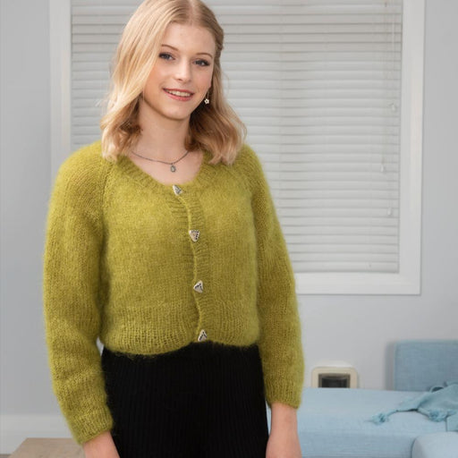 Oversized, Cropped Cardigan Knitting Pattern (N1584)-Needlecraft Patterns-Wentworth Distributors-Printed-Wild & Woolly Yarns