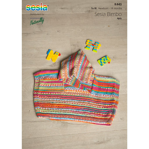 Oversized Poncho with Hood Knitting Pattern (K445)-Needlecraft Patterns-Wentworth Distributors-Printed-Wild & Woolly Yarns