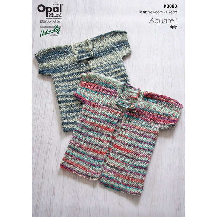 Patterned Baby & Toddler Vest Knitting Pattern (K3080)-Needlecraft Patterns-Wentworth Distributors-Printed-Wild & Woolly Yarns