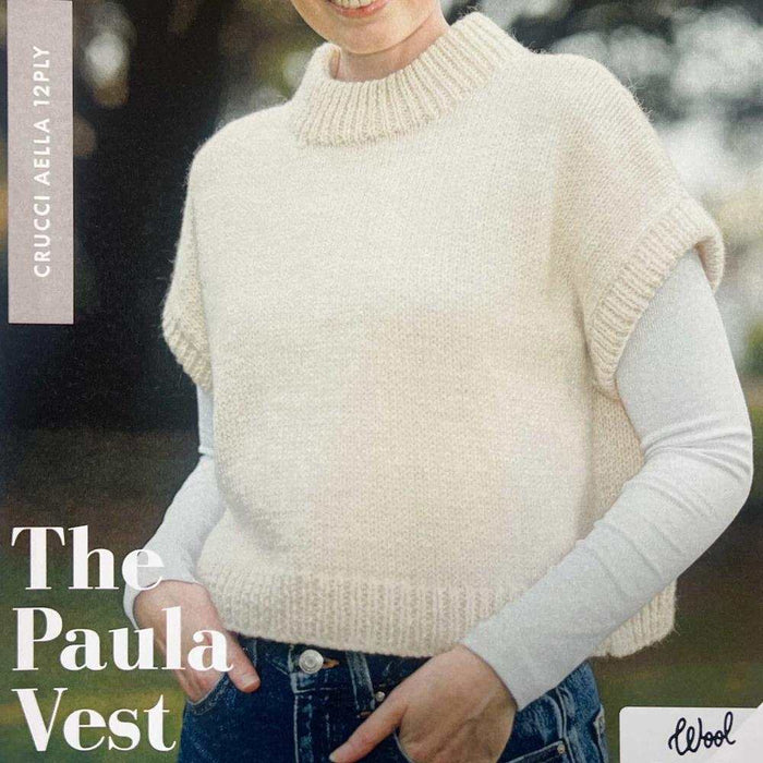 Paula Vest Knitting Pattern (CRU2503)-Needlecraft Patterns-Crucci-Printed Pattern – Posted-Wild & Woolly Yarns