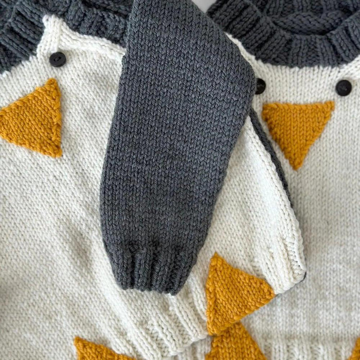 Penguin Jumper Knitting Pattern (103)-Needlecraft Patterns-Touch Yarns-Wild & Woolly Yarns