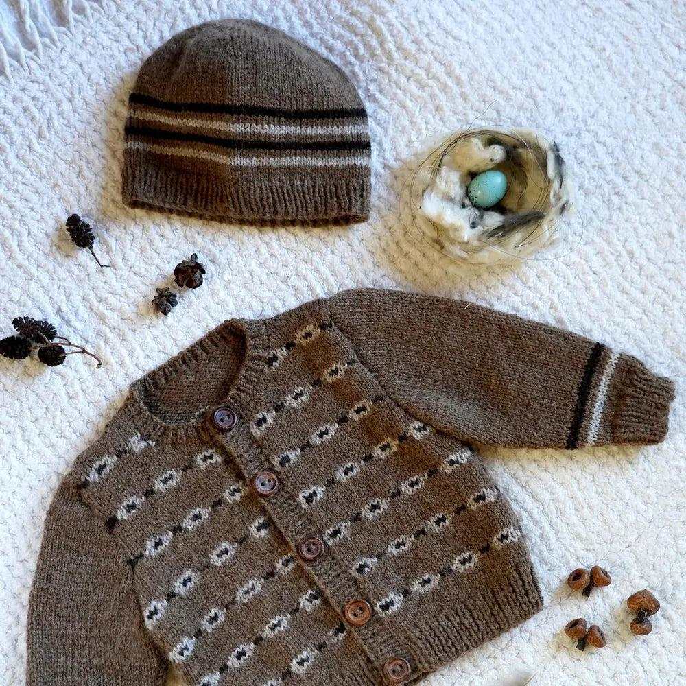 Perry Cardi and Hat Knitting Pattern (BC144)-Needlecraft Patterns-Lisa F Design-Wild & Woolly Yarns