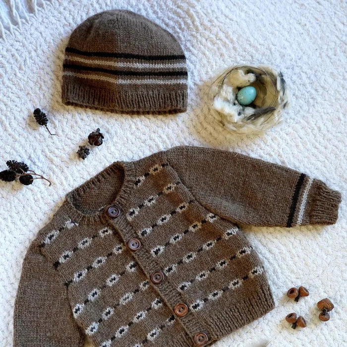 Perry Cardi and Hat Knitting Pattern (BC144)-Needlecraft Patterns-Lisa F Design-Wild & Woolly Yarns