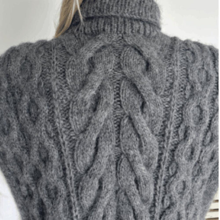 Polo Tunic with Cables Knitting Pattern (N1798)-Needlecraft Patterns-Wentworth Distributors-Printed-Wild & Woolly Yarns