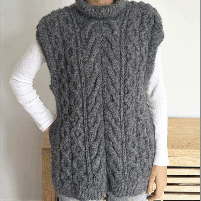 Polo Tunic with Cables Knitting Pattern (N1798)-Needlecraft Patterns-Wentworth Distributors-Printed Pattern – Posted-Wild & Woolly Yarns