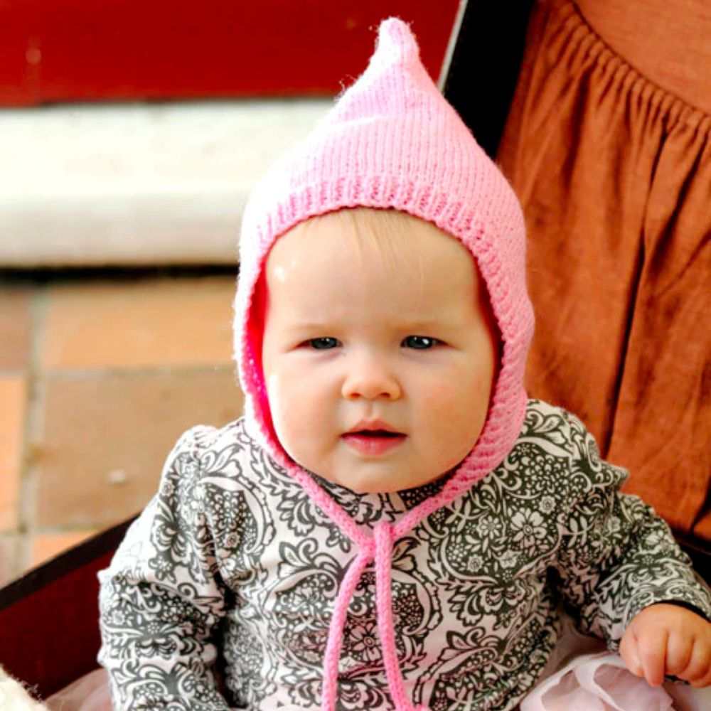 Pompom Pixie Hat Knitting Pattern - 4Ply (BC27)-Needlecraft Patterns-Lisa F Design-Wild & Woolly Yarns