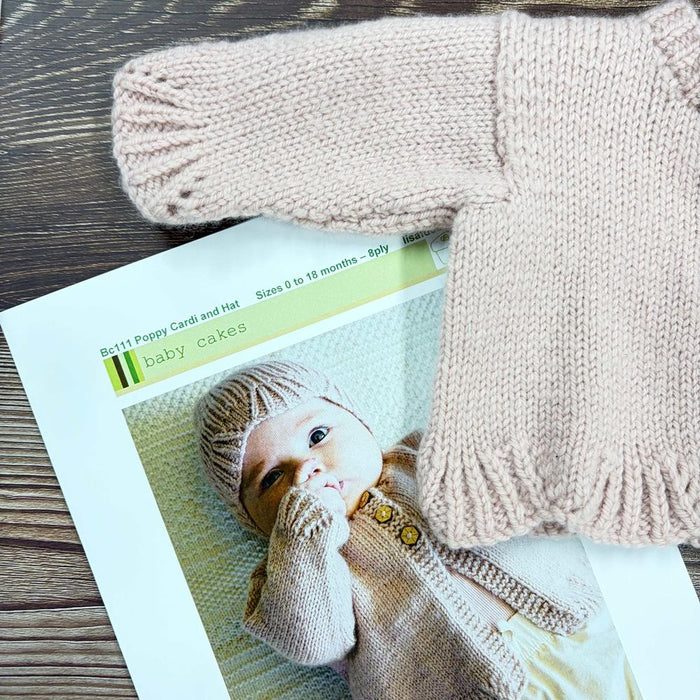Poppy Cardi & Hat Knitting Pattern - 8Ply (BC111)-Needlecraft Patterns-Lisa F Design-Wild & Woolly Yarns