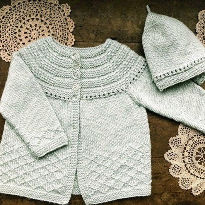 Princess Amelia Ann Cardi & Hat Knitting Pattern - 4Ply (BC86)-Needlecraft Patterns-Lisa F Design-Wild & Woolly Yarns