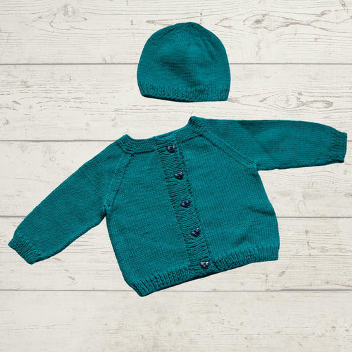 Raglan Cardigan & Hat Knitting Pattern (K3053)-Needlecraft Patterns-Wentworth Distributors-Printed-Wild & Woolly Yarns