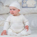 Raglan Sweater, Hat & Bootees Knitting Pattern (CRU106)-Needlecraft Patterns-Crucci-Printed Pattern – Posted-Wild & Woolly Yarns