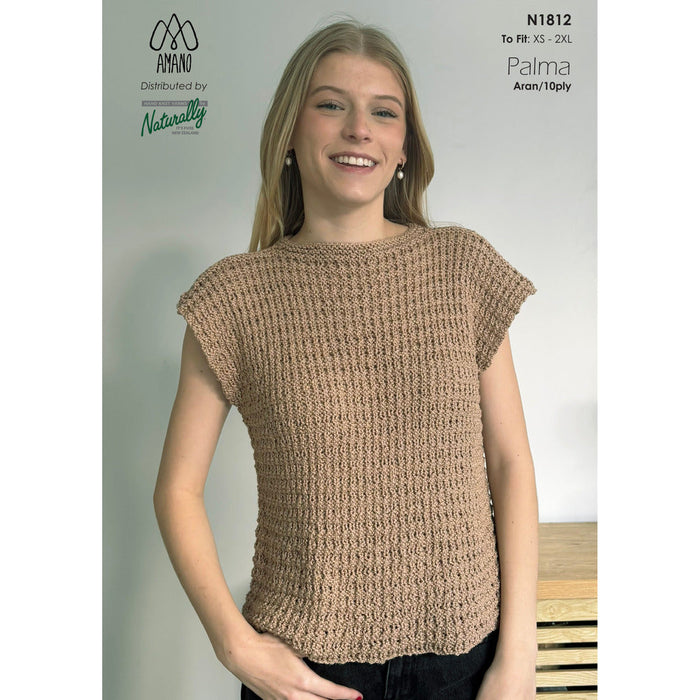 Rectangle Summer T-Shirt Knitting Pattern (N1812)-Needlecraft Patterns-Wentworth Distributors-Printed Pattern – Posted-Wild & Woolly Yarns