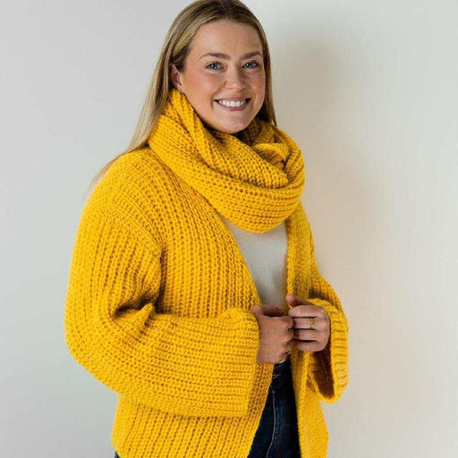Rib Cardigan & Cowl Knitting Pattern (AP1149)-Needlecraft Patterns-Alpaca Yarns-Printed Pattern – Posted-Wild & Woolly Yarns