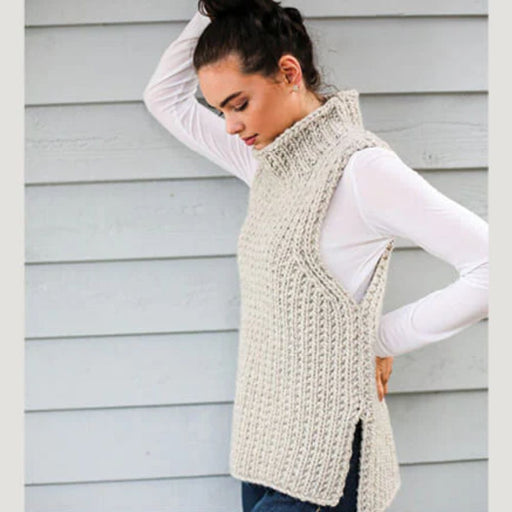 Ribbed Tunic Knitting Pattern (CRU1841)-Needlecraft Patterns-Crucci-Printed-Wild & Woolly Yarns