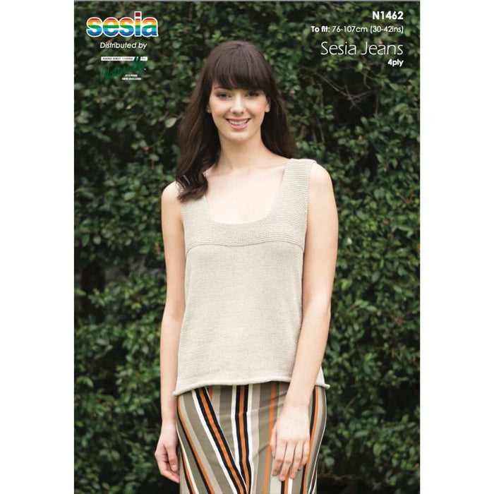 Rolled Edge & Garter Stitch Top Knitting Pattern (N1462)-Needlecraft Patterns-Wentworth Distributors-Printed Pattern – Posted-Wild & Woolly Yarns