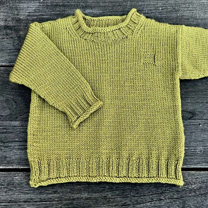 Rolled Edge Jumper Knitting Pattern - 8 Ply-Needlecraft Patterns-Kiwi Stitch & Knit Co-Printed-Wild & Woolly Yarns