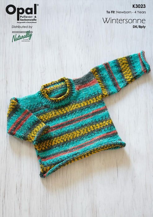 Rolled Edges Sweater Knitting Pattern (K3023)