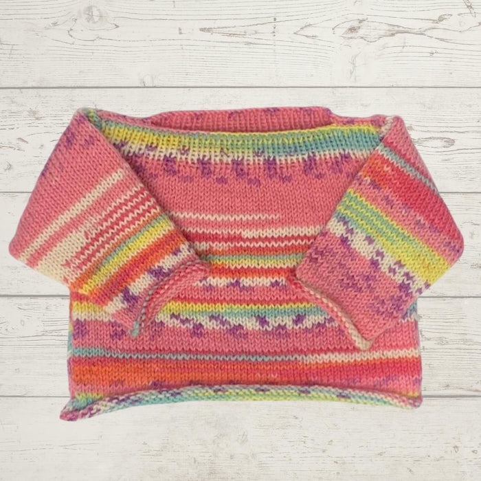 Rolled Edges Sweater Knitting Pattern (K392)