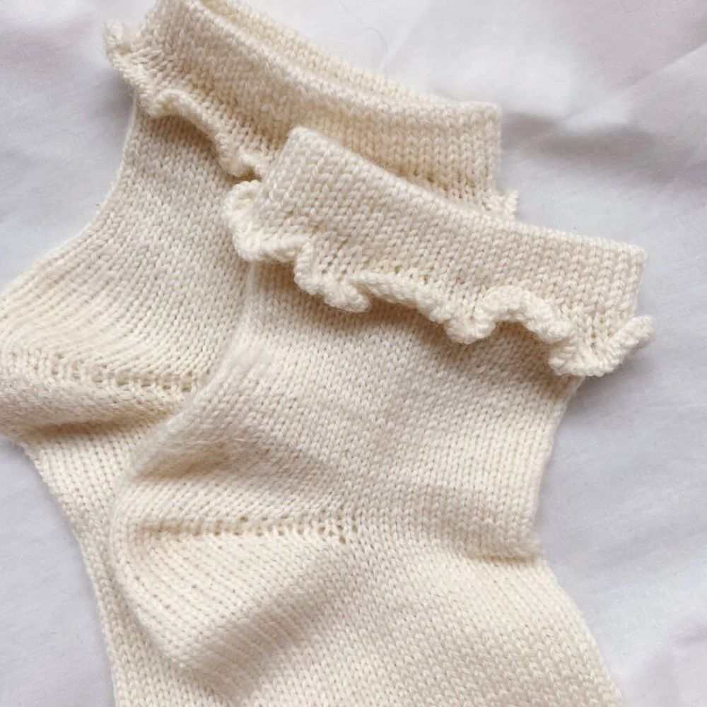 Ruffle Socks Knitting Pattern - PetiteKnit-Needlecraft Patterns-PetiteKnit-Wild & Woolly Yarns