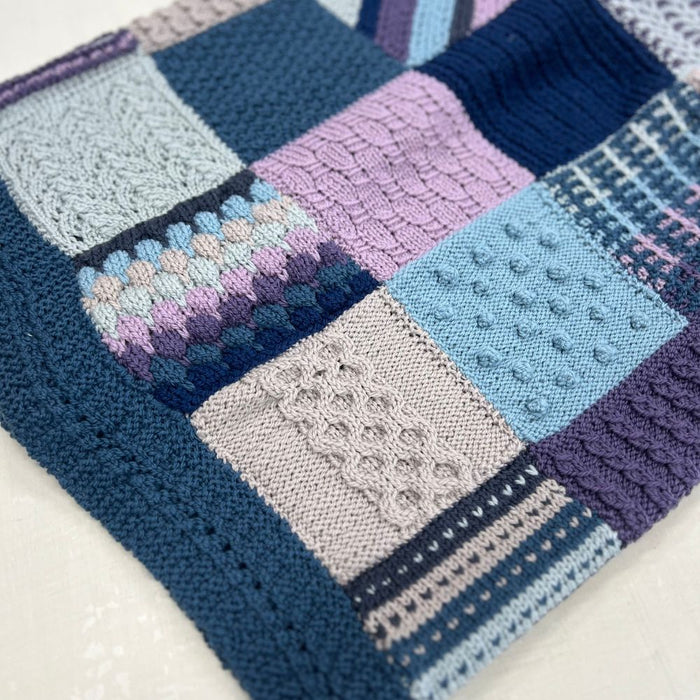 Sampler Blanket Knitting Kit-Pattern-Wild and Woolly Yarns