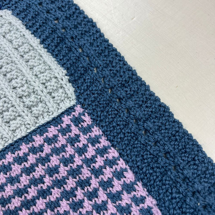 Sampler Blanket Knitting Kit-Pattern-Wild and Woolly Yarns