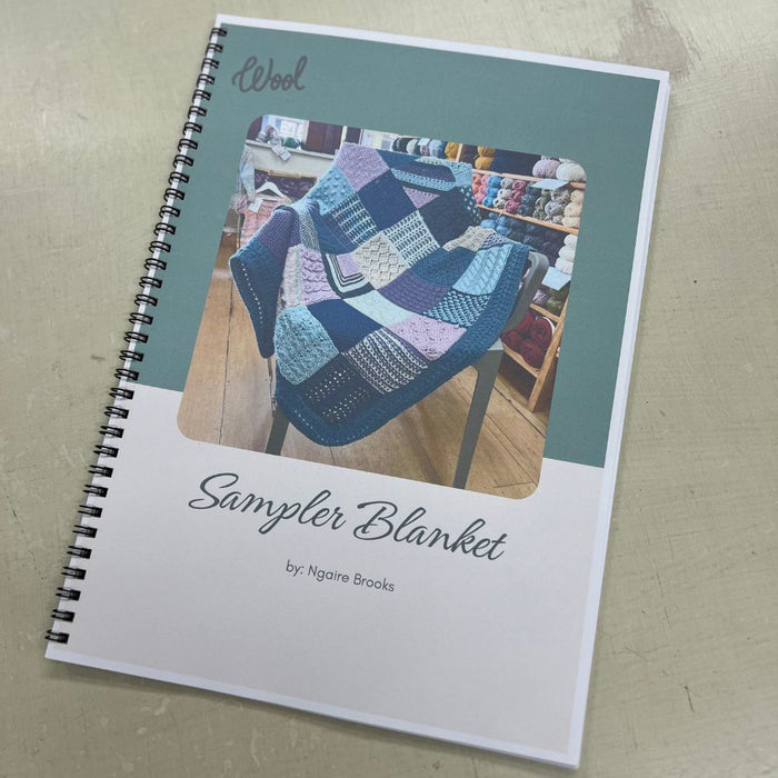 Sampler Blanket Knitting Pattern-Needlecraft Patterns-Ngaire Brooks-Printed-Wild & Woolly Yarns