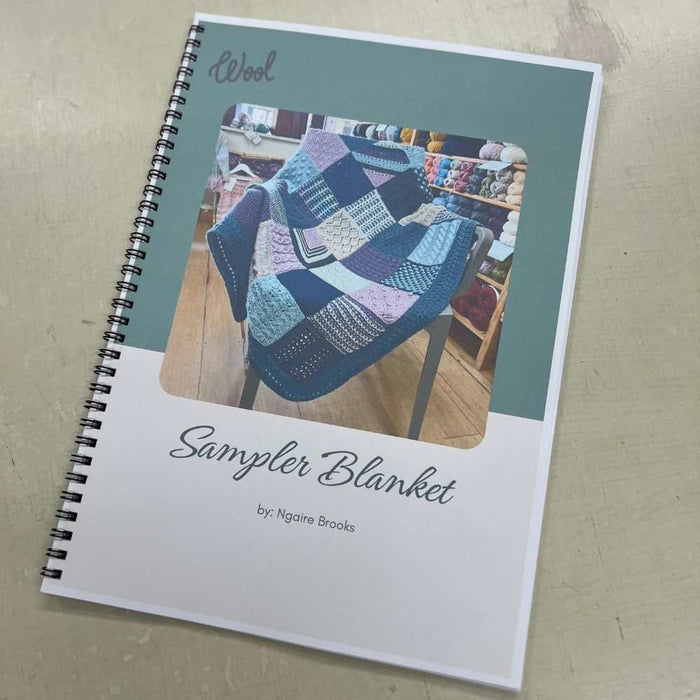 Sampler Blanket Knitting Pattern-Needlecraft Patterns-Ngaire Brooks-Printed Pattern – Posted-Wild & Woolly Yarns