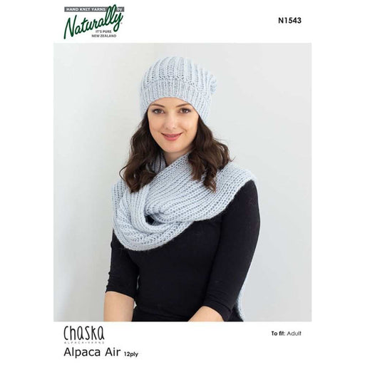 Scarf and Hat Knitting Pattern (N1543)-Needlecraft Patterns-Wentworth Distributors-Printed Pattern – Posted-Wild & Woolly Yarns