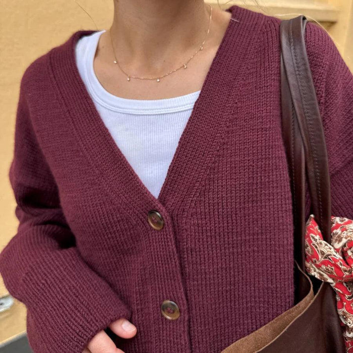 Scarlet Cardigan Knitting Pattern - PetiteKnit-Needlecraft Patterns-Wild and Woolly Yarns