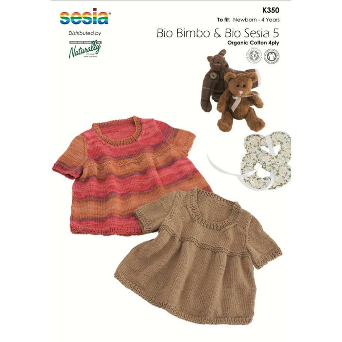 Short Sleeve Little Dress Knitting Pattern (K350)-Needlecraft Patterns-Wentworth Distributors-Printed Pattern – Posted-Wild & Woolly Yarns