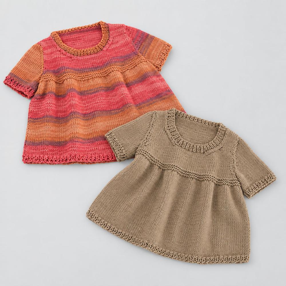 Short Sleeve Little Dress Knitting Pattern (K350)