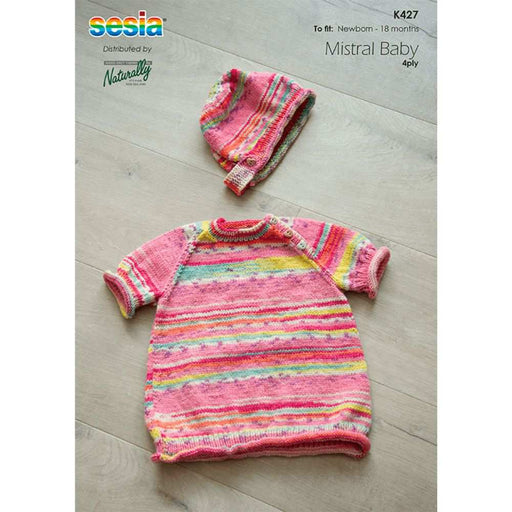 Short Sleeve Raglan Tunic & Bonnet Knitting Pattern (K427)-Needlecraft Patterns-Wentworth Distributors-Printed Pattern – Posted-Wild & Woolly Yarns