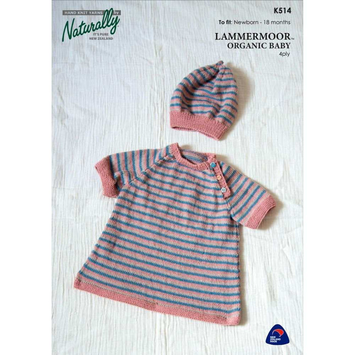 Short Sleeve Raglan Tunic & Hat Knitting Pattern (K514)**-Needlecraft Patterns-Wentworth Distributors-Printed Pattern – Posted-Wild & Woolly Yarns