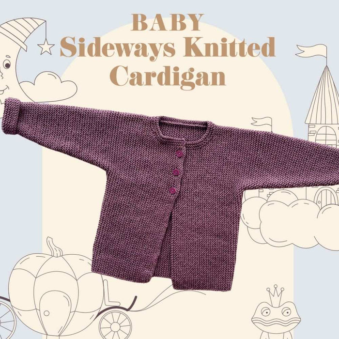 Sideways Knitted Baby Cardigan Knitting Pattern (CRU2312)-Needlecraft Patterns-Crucci-Printed Pattern – Posted-Wild & Woolly Yarns