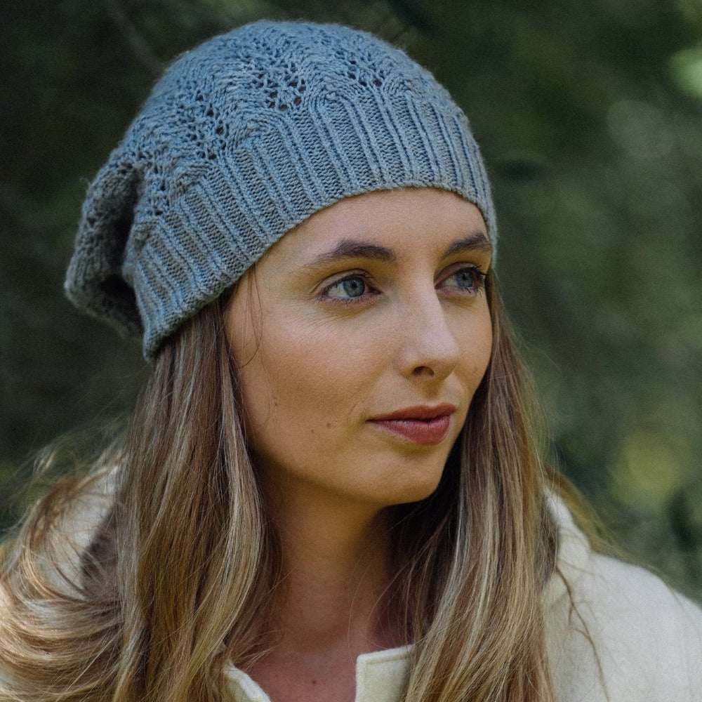Sienna Slouchy Hat Knitting Pattern - 4Ply (HC12)-Needlecraft Patterns-Lisa F Design-Wild & Woolly Yarns