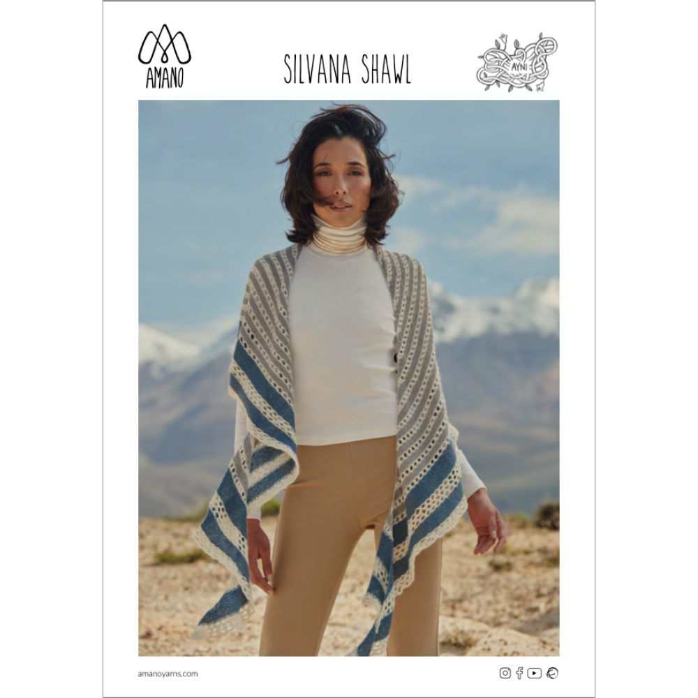 Silvana Shawl Knitting Pattern-Needlecraft Patterns-Wentworth Distributors-Printed Pattern – Posted-Wild & Woolly Yarns