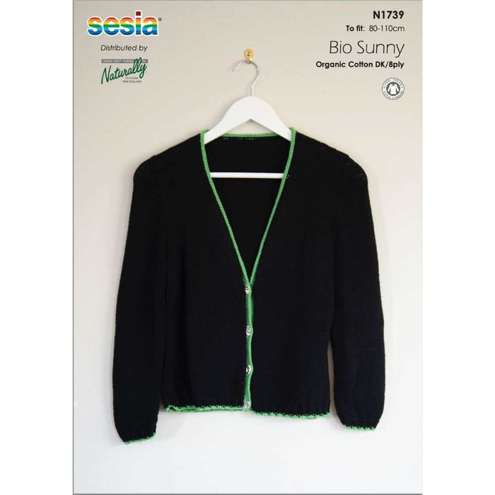 Simple Summer Cardigan Knitting Pattern (N1739)-Needlecraft Patterns-Wentworth Distributors-Printed Pattern – Posted-Wild & Woolly Yarns
