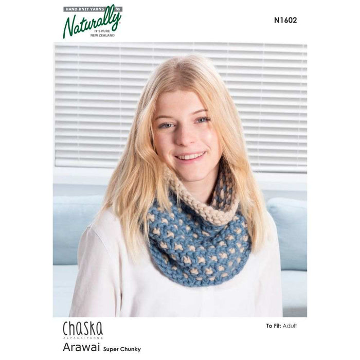 Slip Stitch Cowl Knitting Pattern (N1602)-Needlecraft Patterns-Wentworth Distributors-Printed Pattern – Posted-Wild & Woolly Yarns
