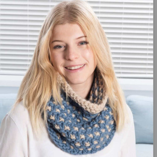 Slip Stitch Cowl Knitting Pattern (N1602)-Pattern-Wild and Woolly Yarns