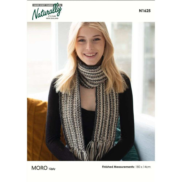 Slip Stitch Tweed Scarf Knitting Pattern (N1625)-Needlecraft Patterns-Wentworth Distributors-Printed Pattern – Posted-Wild & Woolly Yarns