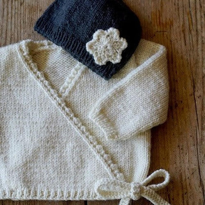 Sophia Wrap Cardi & Hat Knitting Pattern - 8Ply (BC73)-Needlecraft Patterns-Lisa F Design-Wild & Woolly Yarns