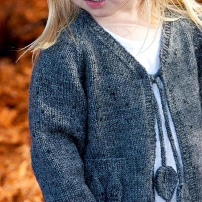 Spearmint Leaf Cardigan Knitting Pattern -8PLY (LF09)-Needlecraft Patterns-Lisa F Design-Wild & Woolly Yarns