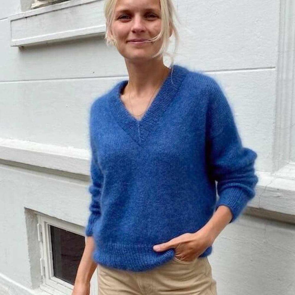 Stockholm Sweater V-Neck Knitting Pattern - PetiteKnit-Needlecraft Patterns-PetiteKnit-Wild & Woolly Yarns