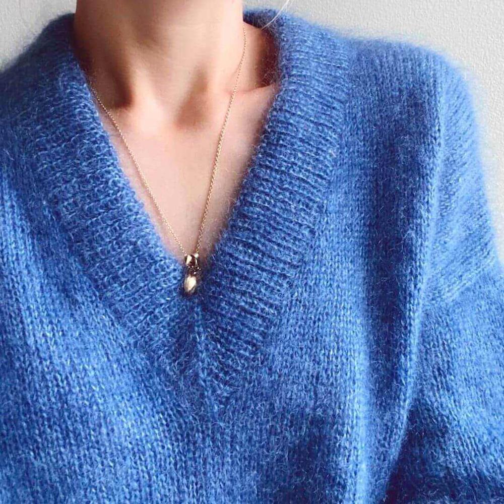 Stockholm Sweater V-Neck Knitting Pattern - PetiteKnit-Needlecraft Patterns-PetiteKnit-Wild & Woolly Yarns