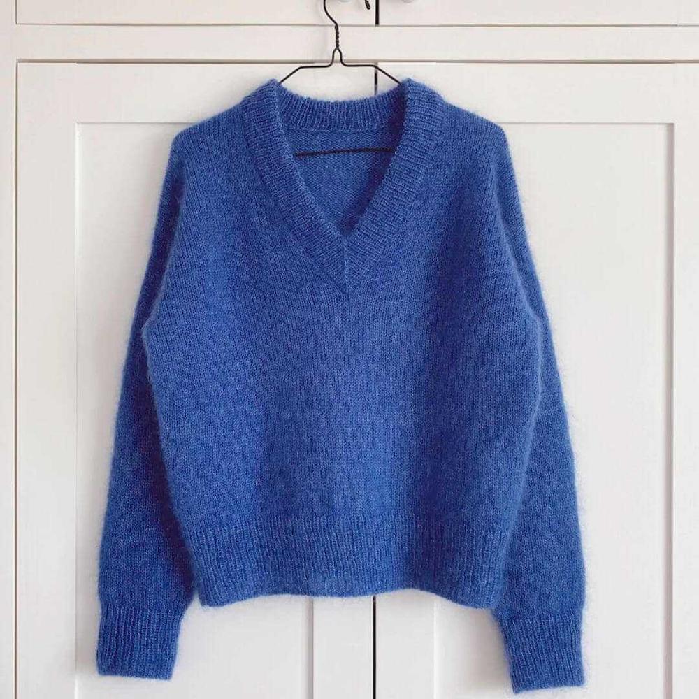 Stockholm Sweater V-Neck Knitting Pattern PetiteKnit