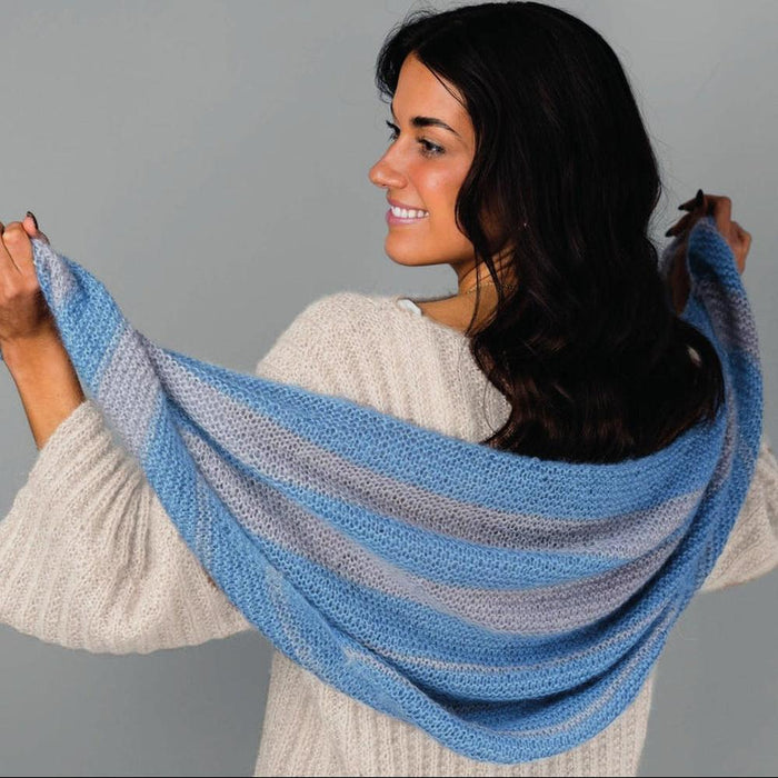 Stripe Shawl Knitting Pattern (AP1420)-Needlecraft Patterns-Alpaca Yarns-Printed-Wild & Woolly Yarns