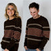 Stripe Sweater (AP2205)-Needlecraft Patterns-Alpaca Yarns-Printed Pattern – Posted-Wild & Woolly Yarns