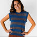 Striped Alpaca Vest Knitting Pattern (AP2801)-Needlecraft Patterns-Alpaca Yarns-Printed Pattern – Posted-Wild & Woolly Yarns