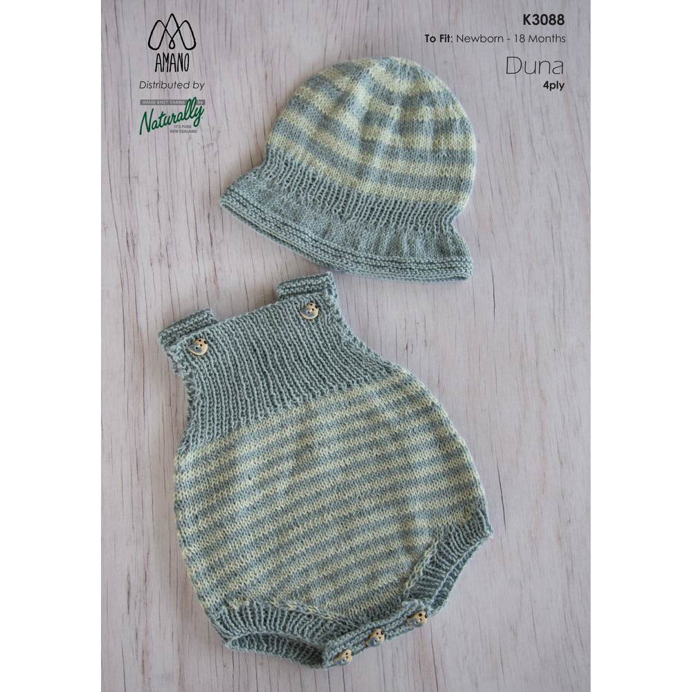 Summer Romper and Hat Knitting Pattern (K3088)-Needlecraft Patterns-Wentworth Distributors-Printed Pattern – Posted-Wild & Woolly Yarns